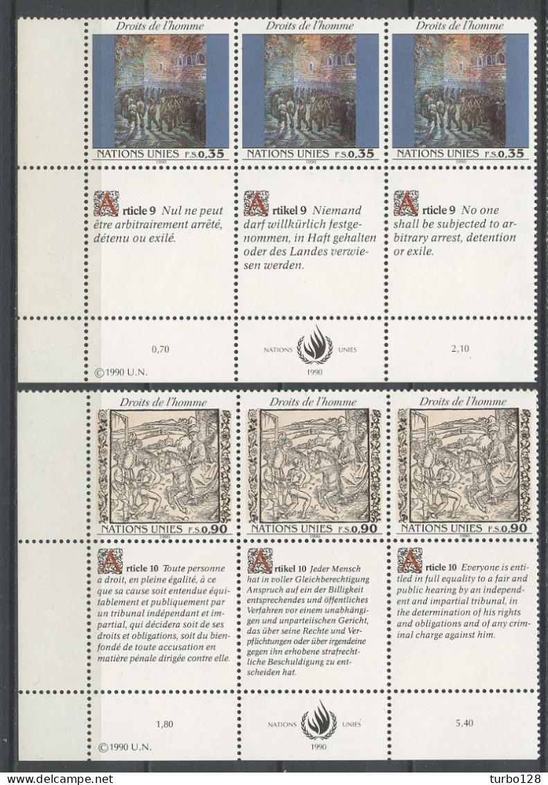 N.U. GENEVE 1991 N° 196/201 ** Neufs MNH  Superbes C 9 € Déclaration Des Droits De L'Homme Tableaux Van Gogh Albrecht - Nuevos