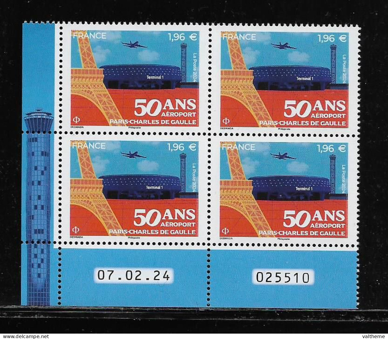 FRANCE  ( FCD22 - 723 )   2024  50 ANS AEROPORT DE PARIS CHARLES DE GAULLE   N** - 2020-…