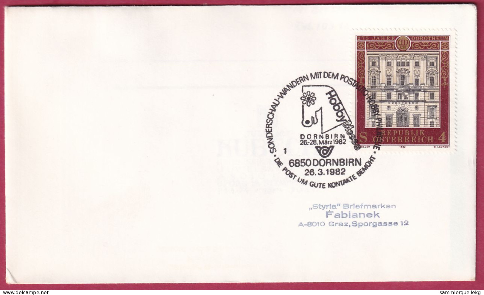 Österreich MNr.1697 Sonderstempel 26. 3. 1982, Dornbirn Hobby Messe - Brieven En Documenten