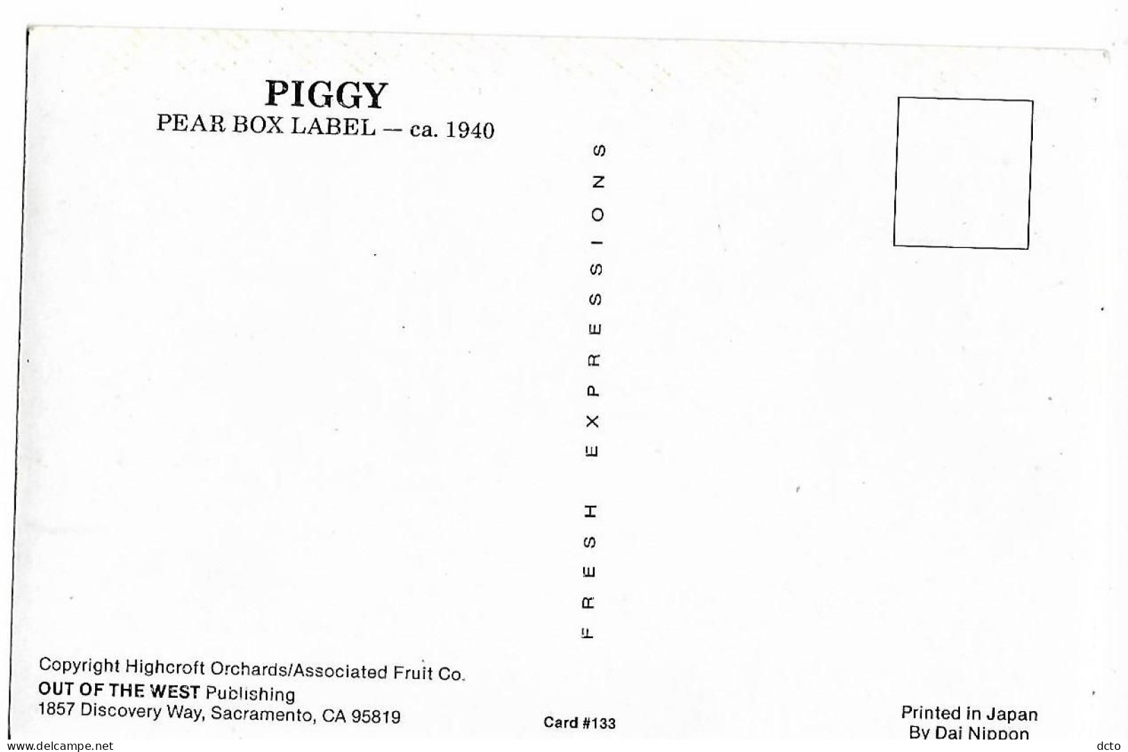 MEDFORD (Oregon USA) Piggy Pears Ed. Out Of The West 133, Cpm - Other & Unclassified