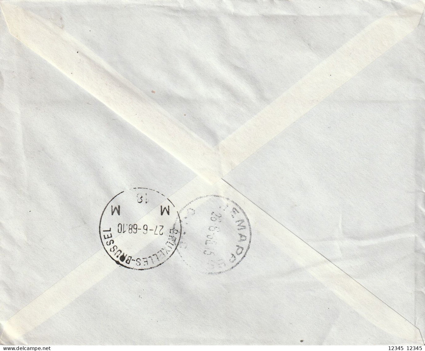 1968, Registered Letter From Brussel To Jemappes, Not Taken Away - Briefe U. Dokumente