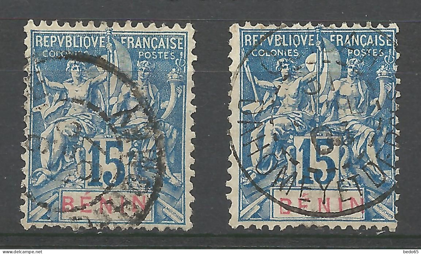 BENIN N° 38 Bleu Clair Et Bleu OBL / Used - Gebruikt