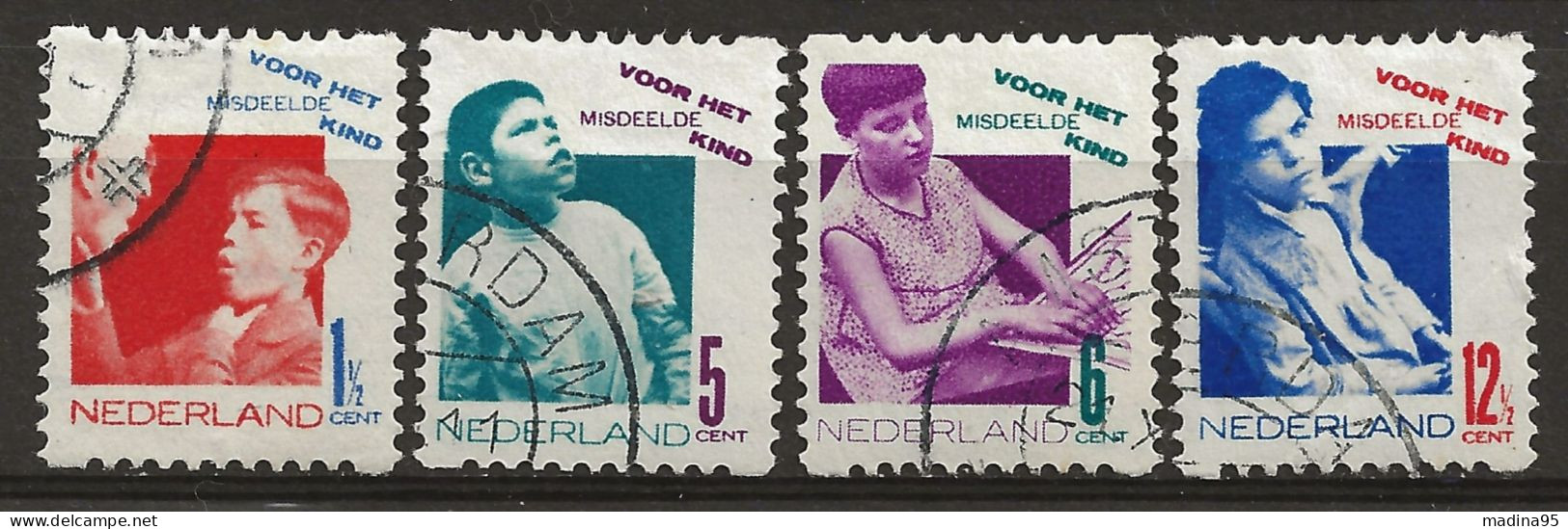 PAYS-BAS: Obl., N° YT 237a à 240a, Série, TB - Used Stamps