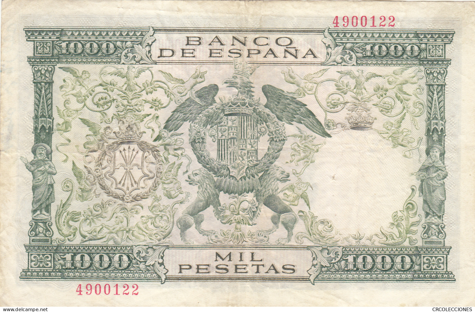 CRBS1147 BILLETE ESPAÑA 1000 PESETAS 1957 SIN SERIE BC - Autres & Non Classés