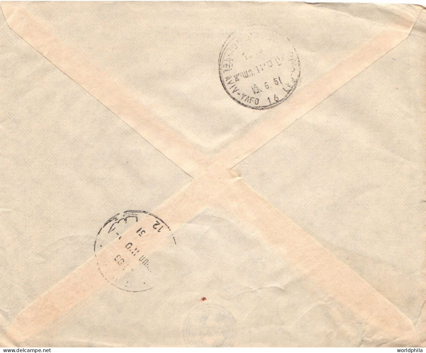 Israel 1951-1953 Interesting Post Marks Lot Of 3 Express Registered Covers III - Cartas & Documentos