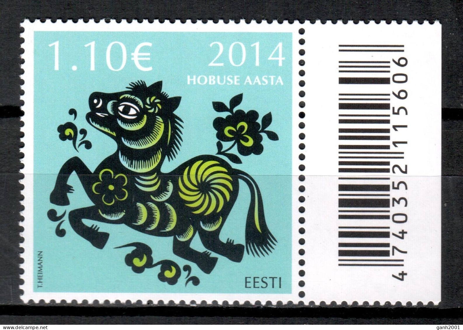 Estonia 2014 / Chinese Lunar Year Of The Horse MNH Año Chino Lunar Caballo / Ih65  7-33 - Chines. Neujahr