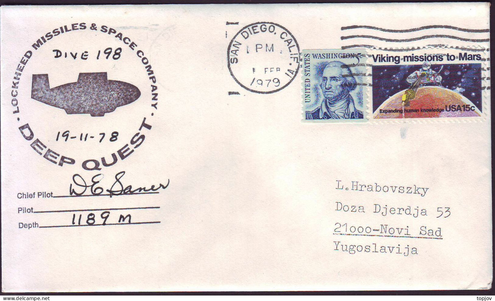 USA - DIVE  198  DEEP QUEST  SUBMARINE - 1979 - U-Boote