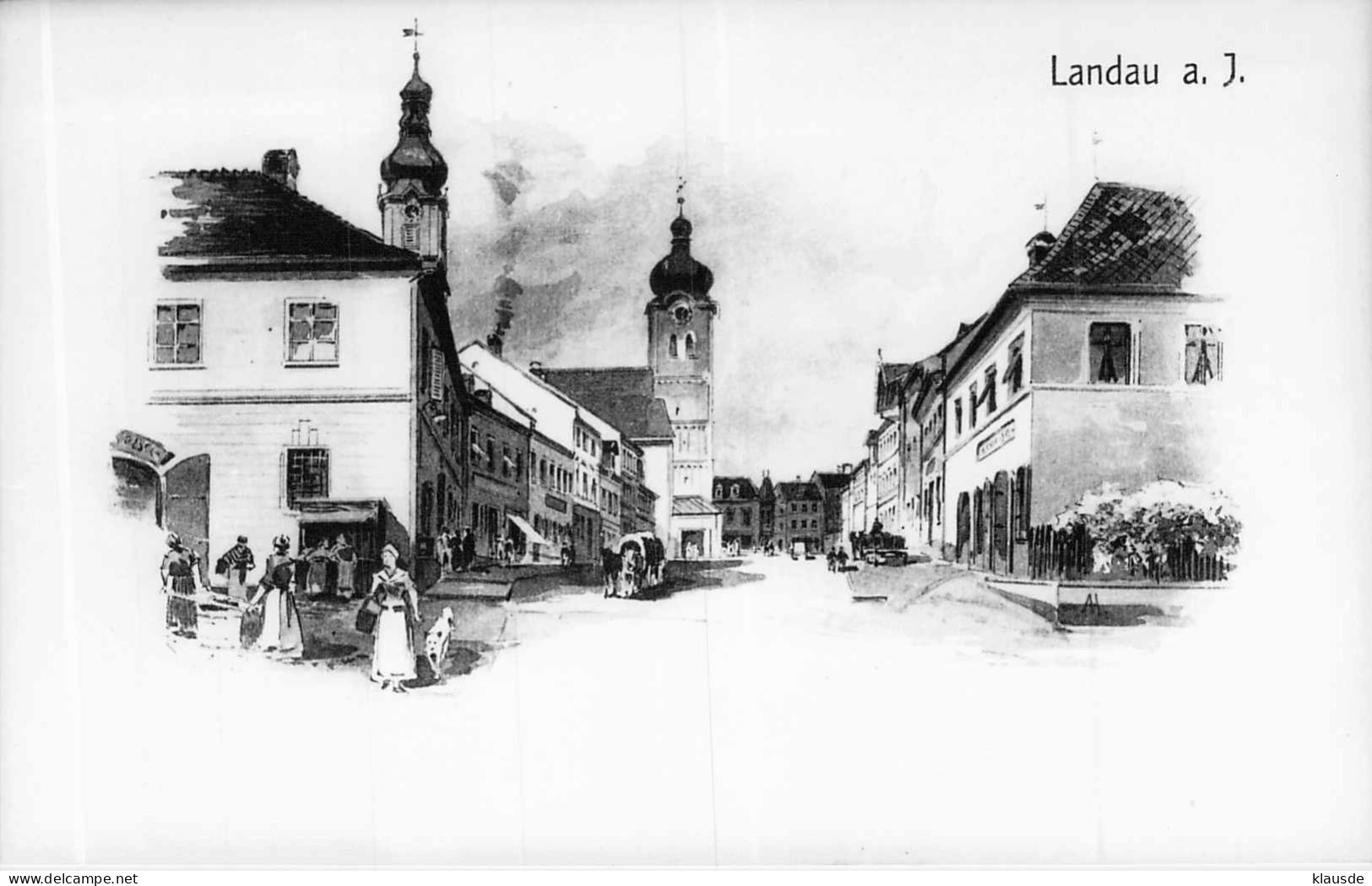 Landau A.d.Isar - Marktplatz Hochglanzphoto - Landau