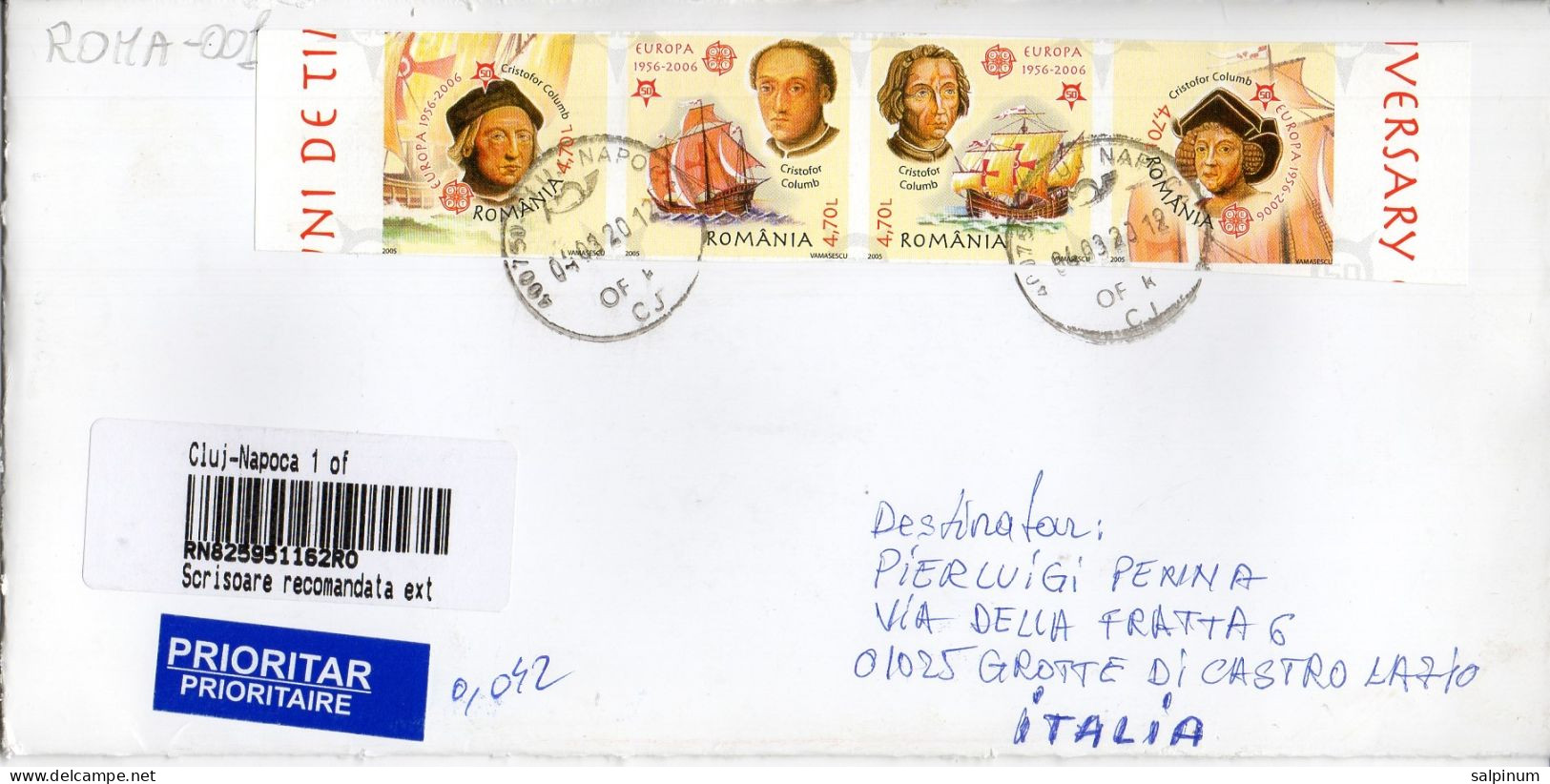 Philatelic Envelope With Stamps Sent From PORTUGAL To ITALY - Covers & Documents