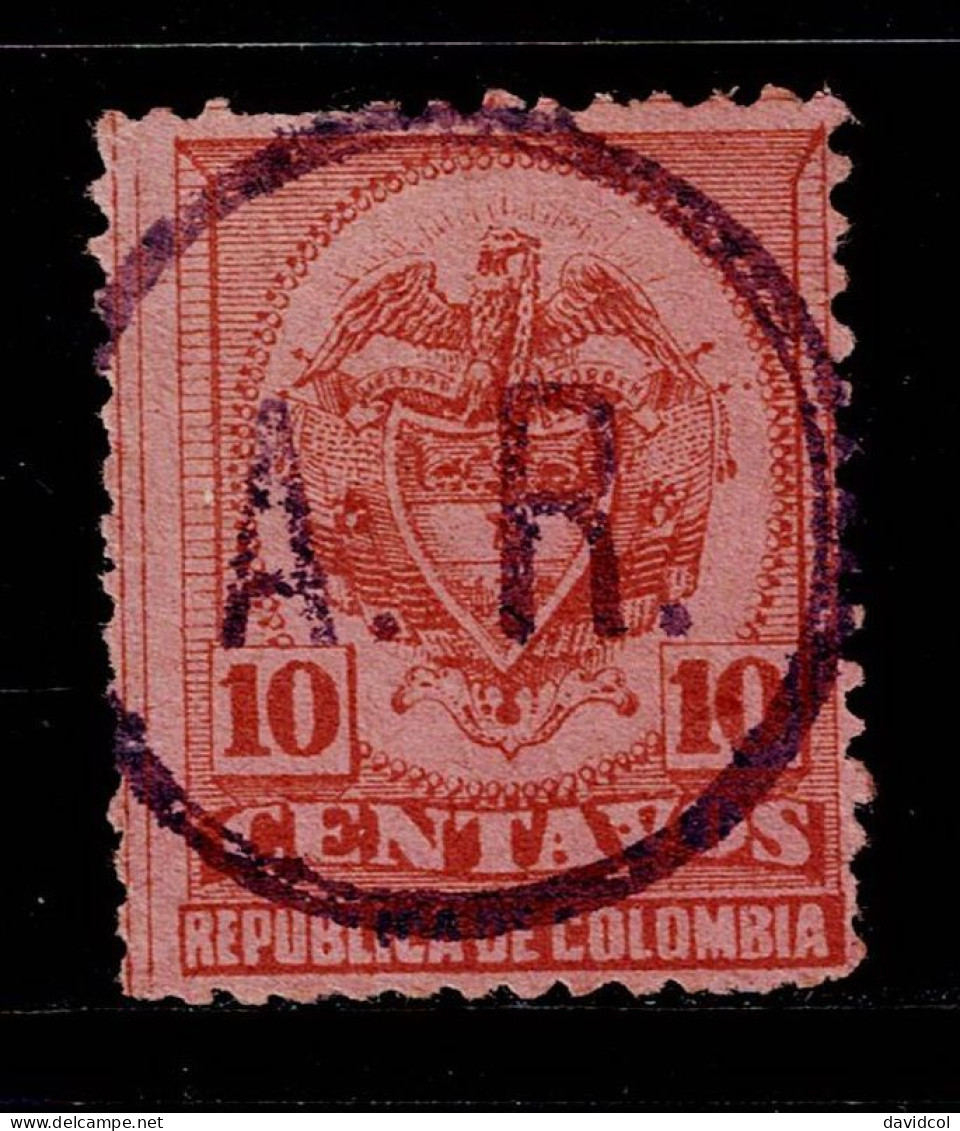 0160A - KOLUMBIEN - 1903 - MNG - (AR) OVPTD - 10 CTS - ACKNOWLEDGMENT OF RECEIPT - Colombia
