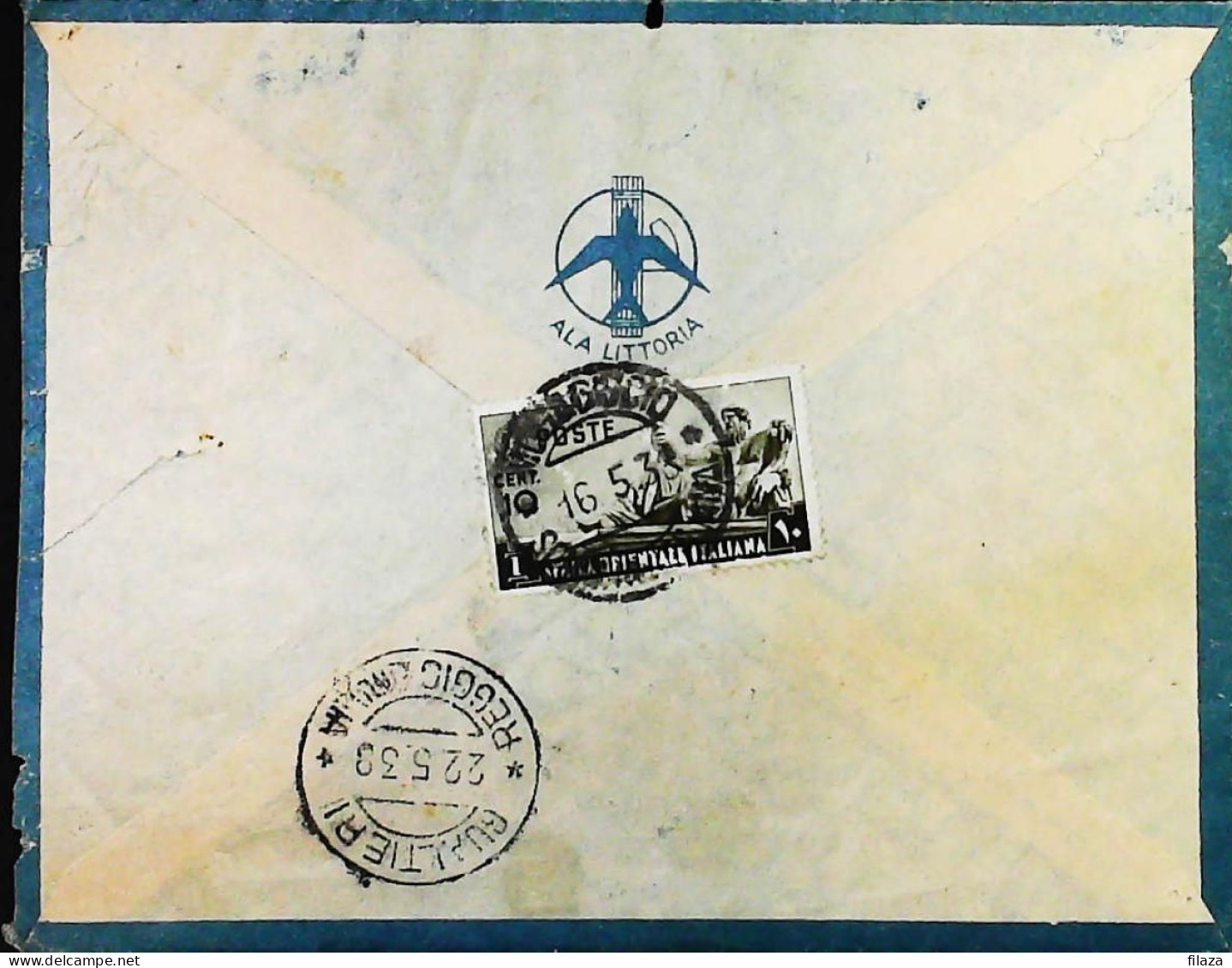 ITALIA - COLONIE -  ETIOPIA + AOI Lettera Da MOGADISCIO Del 1938- S6187 - Ethiopia