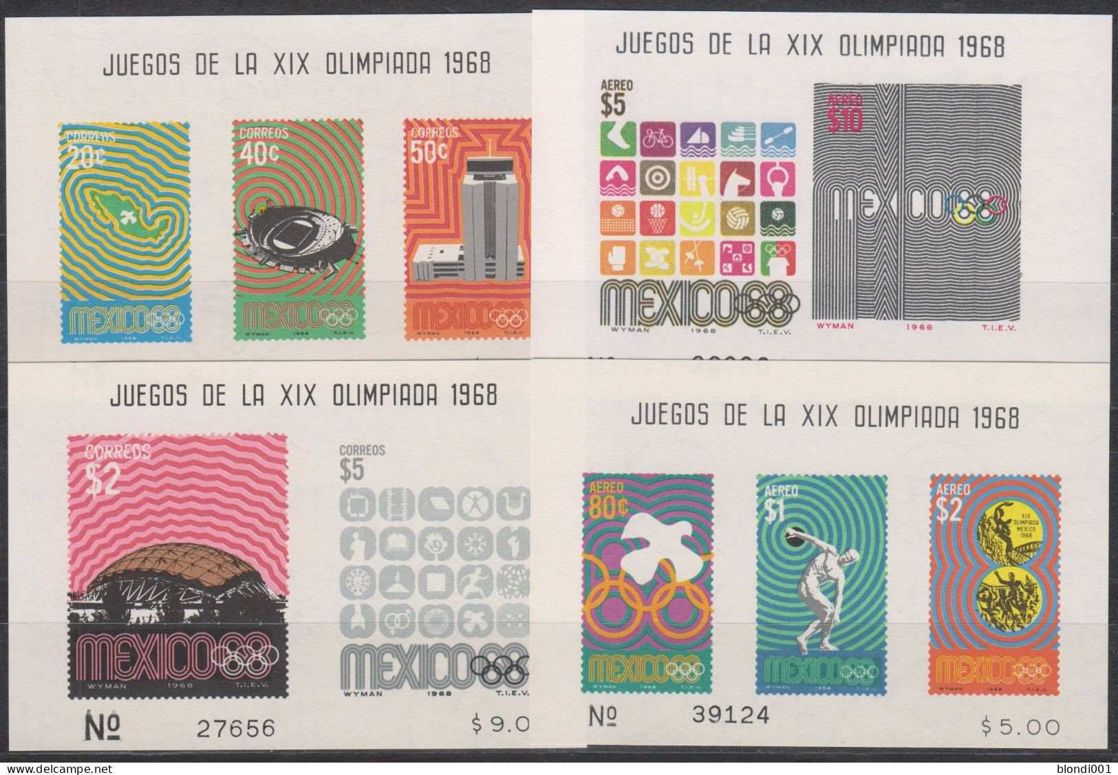 Olympics 1968 - History - MEXICO - 4 S/S Imp. MNH - Zomer 1968: Mexico-City