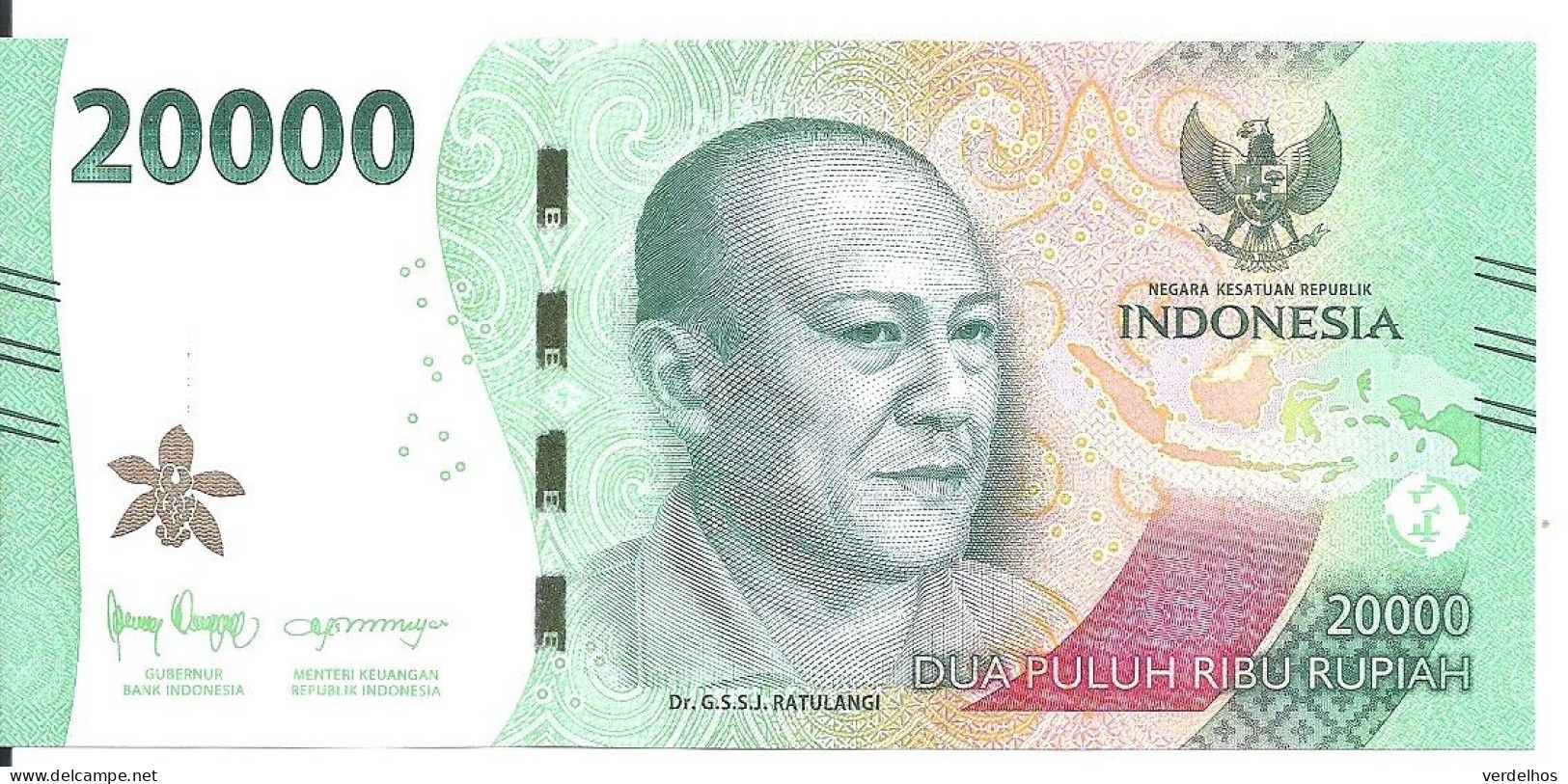 INDONESIE 20000 RUPIAH 2022 UNC P 158 - Indonésie