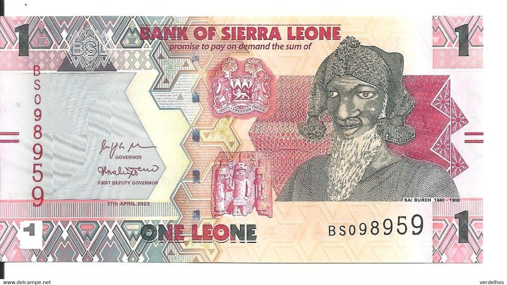 SIERRA LEONE 1 LEONE 2022 UNC P 34 - Sierra Leone