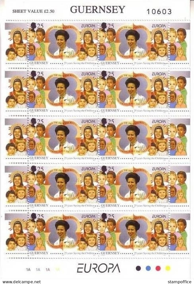 GUERNSEY MI-NR. 691-692 POSTFRISCH(MINT) KLEINBOGENSATZ EUROPA 1996 BERÜHMTE FRAUEN - 1996