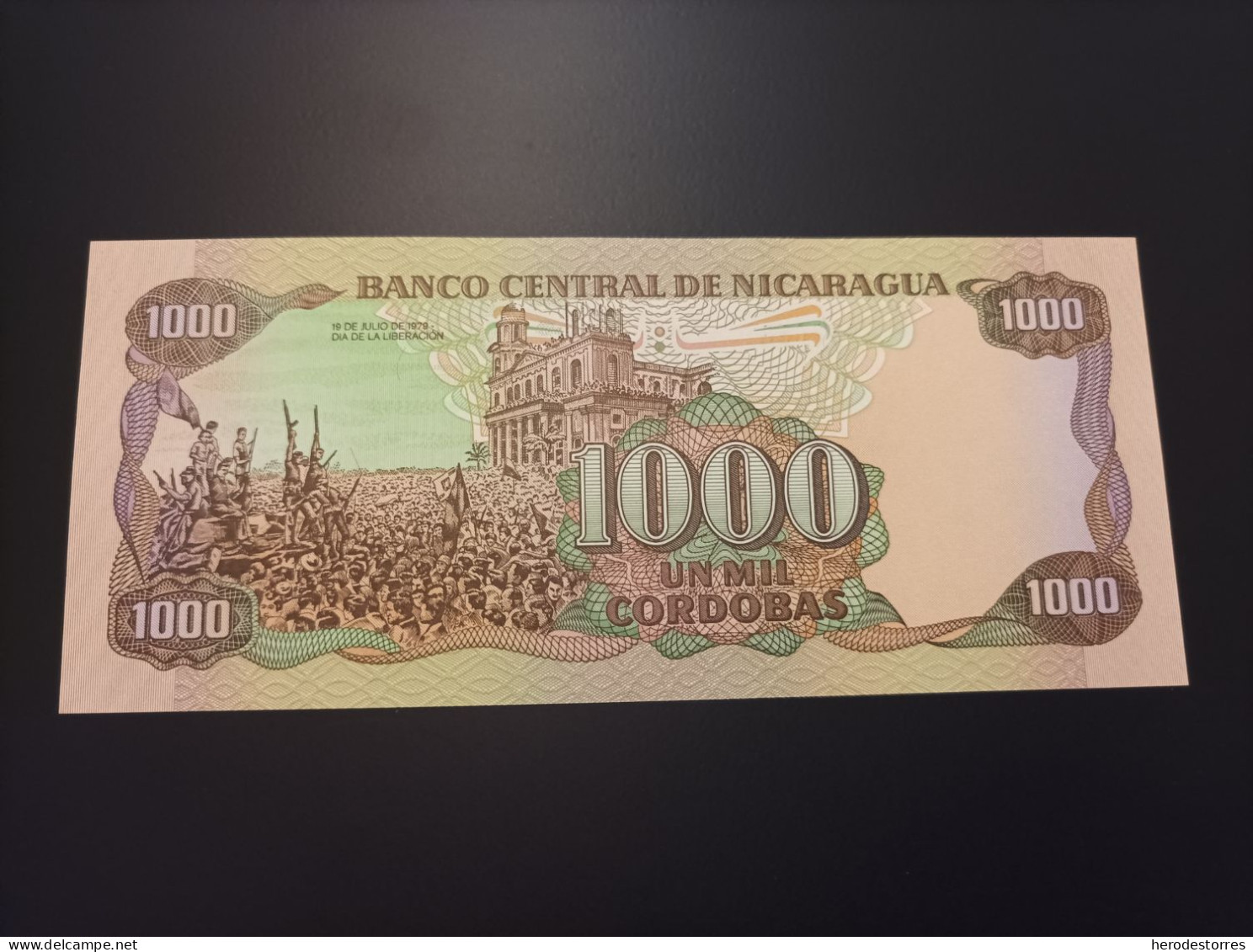 Billete Nicaragua, 1000 Córdobas Año 1985, UNC - Nicaragua