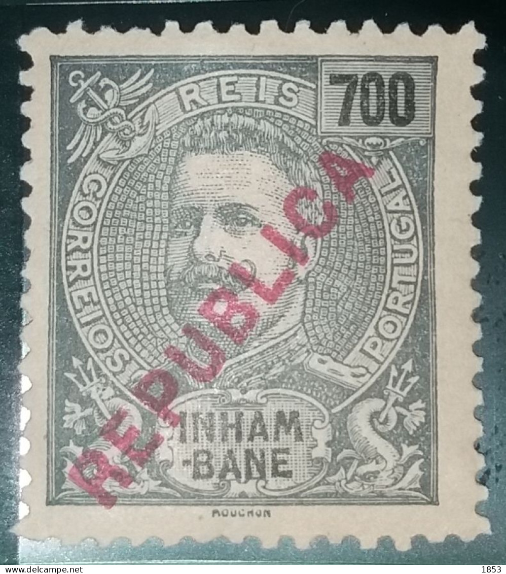 1917 - D.CARLOS I, COM SOBRECARGA  "REPUBLICA" LOCAL - CE101(30) - Inhambane