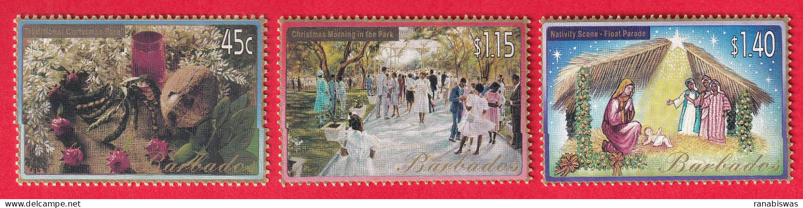 BARBADOS STAMPS, SET OF 3, CHRISTMAS, MNH - Barbados (1966-...)