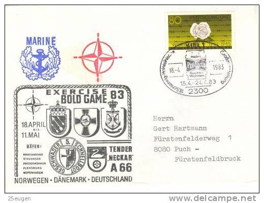 GERMANY 1983 NATO / BUNDESMARINE  COVER - NAVO