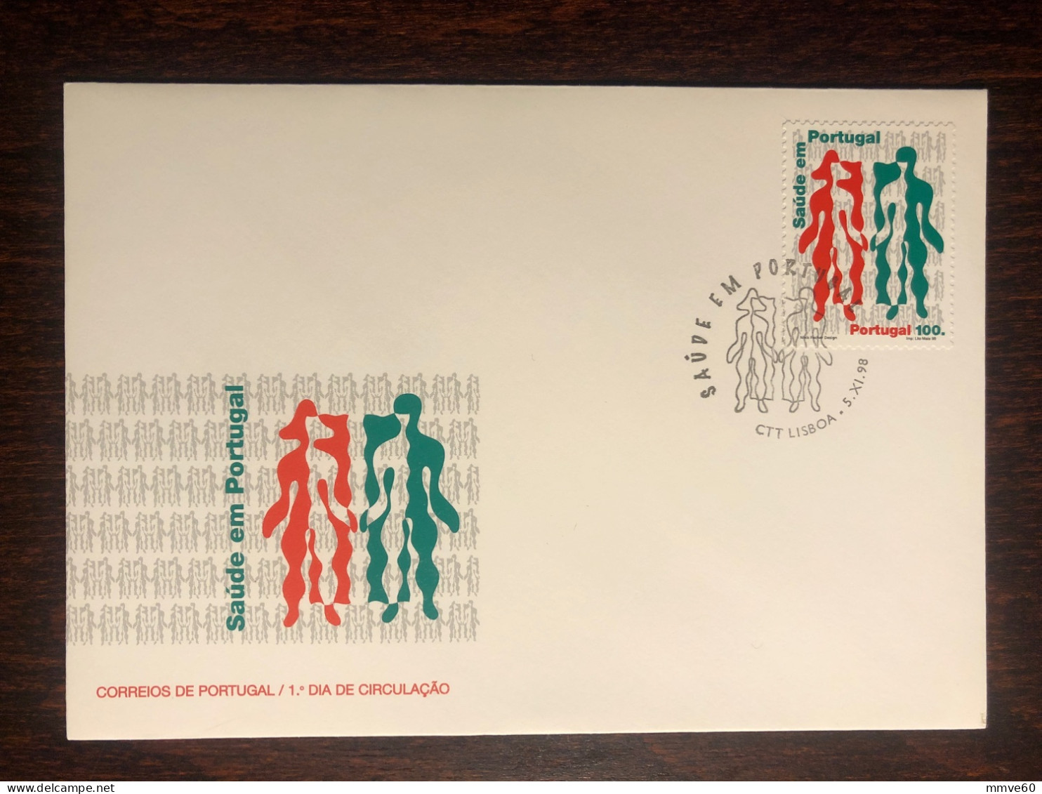 PORTUGAL FDC COVER 1998 YEAR HEALTH SYSTEM HEALTH MEDICINE STAMPS - FDC