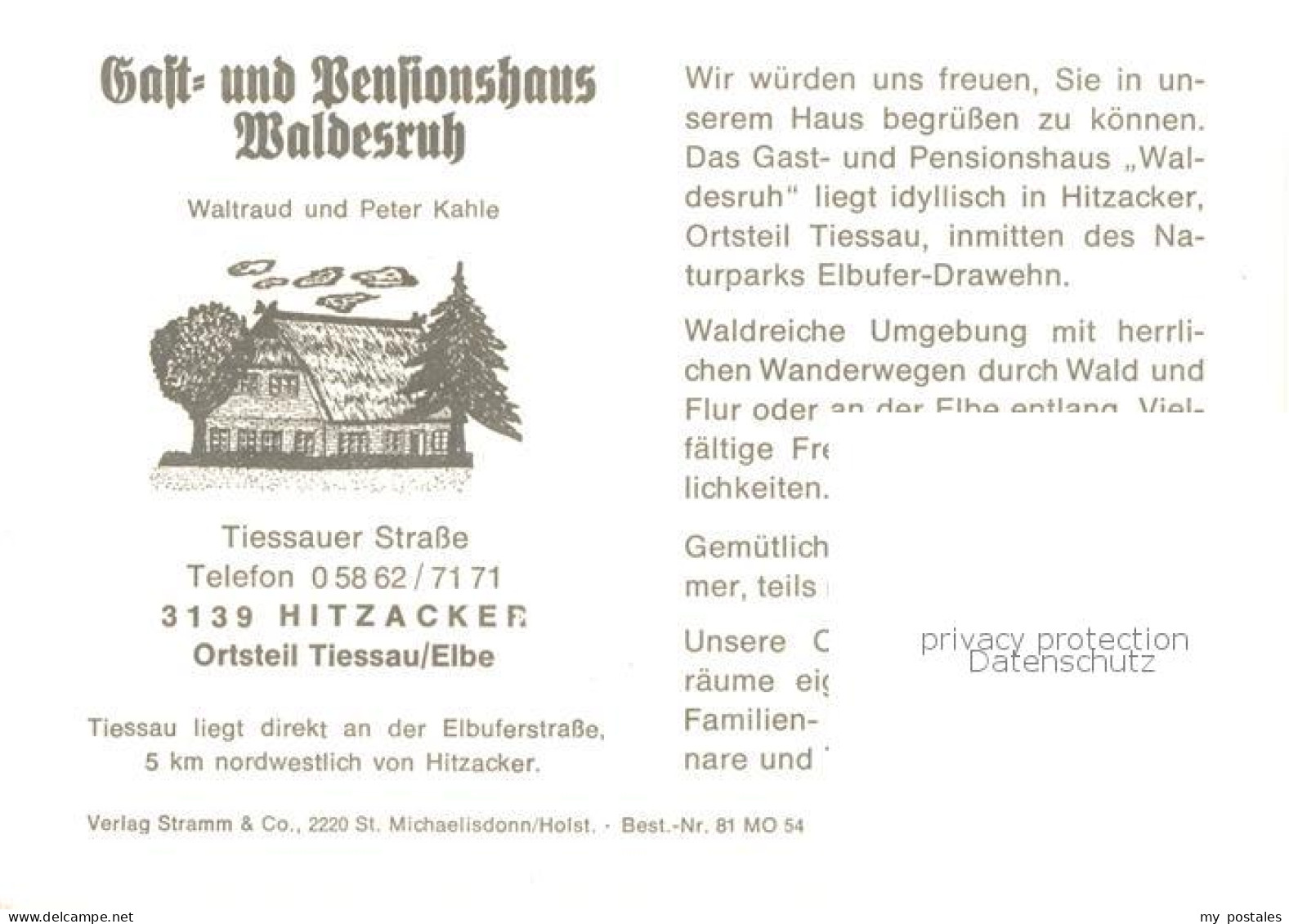73849341 Hitzacker Elbe Gast Und Pensionshaus Waldesruh Freiterrasse Hitzacker E - Hitzacker