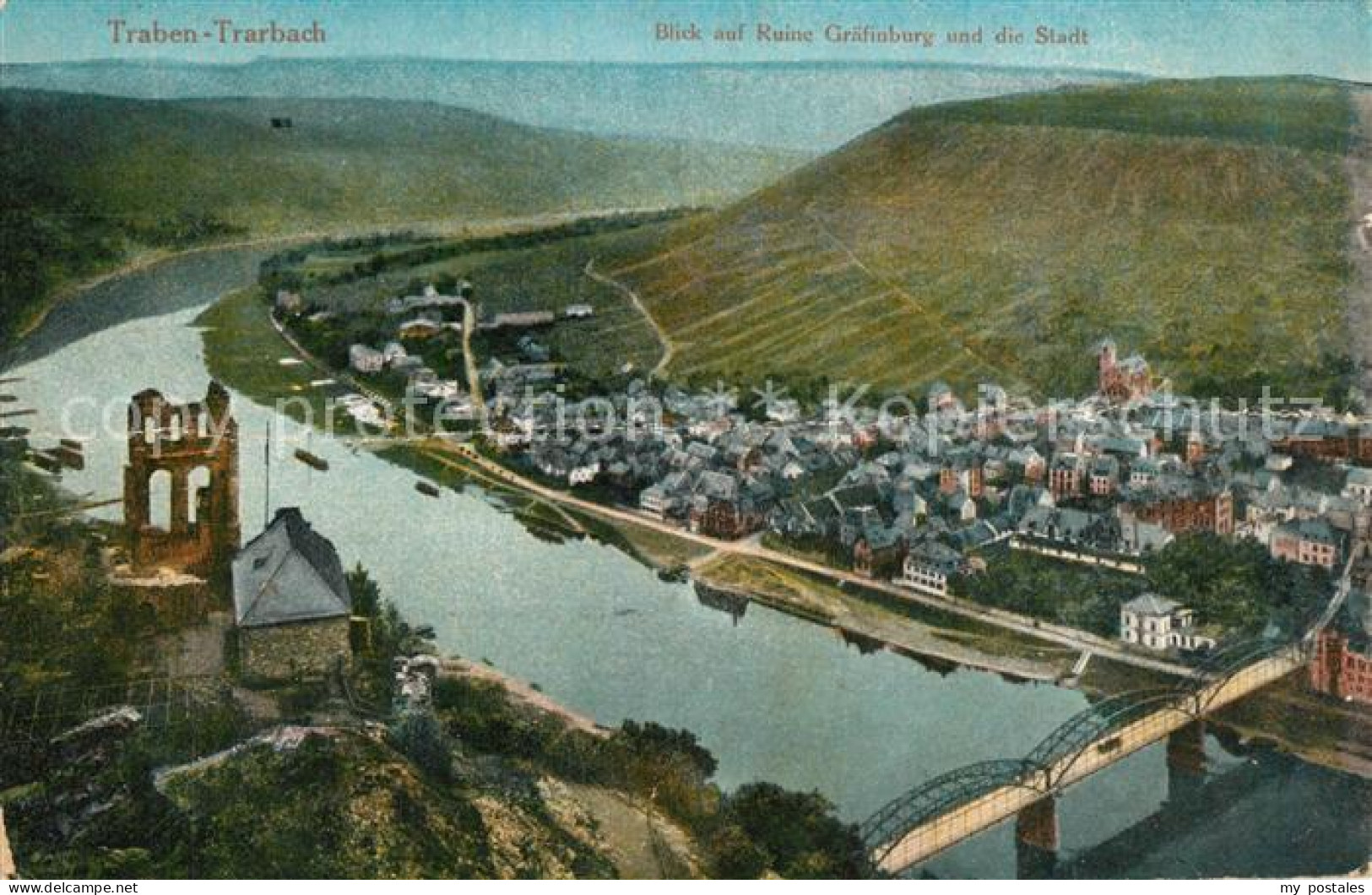 73576032 Traben-Trarbach Blick Auf Stadt Und Ruine Graefinburg Traben-Trarbach - Traben-Trarbach