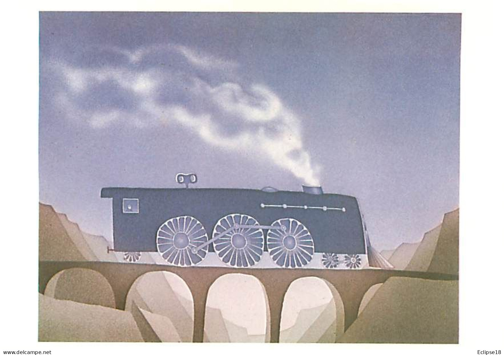 Illustrateur Folon -  Locomotive   F 159 - Folon