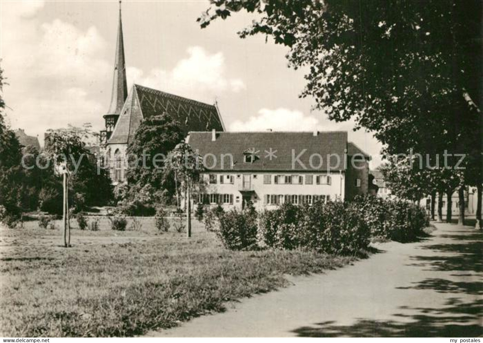 73567199 Muehlhausen Thueringen Am Petriteich Blick Zur Kirche Muehlhausen Thuer - Muehlhausen