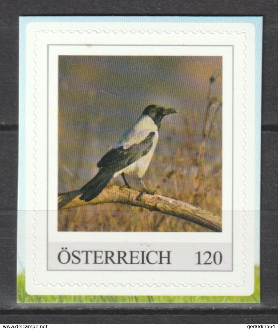 Österreich Personalisierte BM Tiere Im Garten Vögel Nebelkrähe ** Postfrisch Selbstklebend - Personnalized Stamps