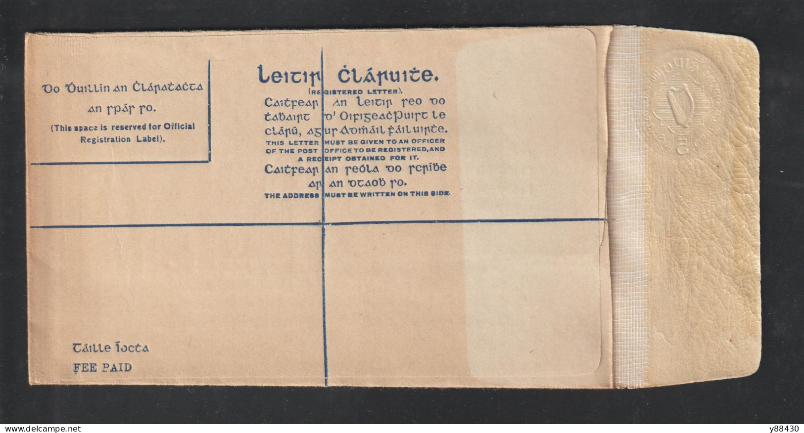 IRLANDE - EIRE - 1930/40 -  Entier Postal Neuf - Enveloppe Cartonnée  - 3 Scan - Postwaardestukken