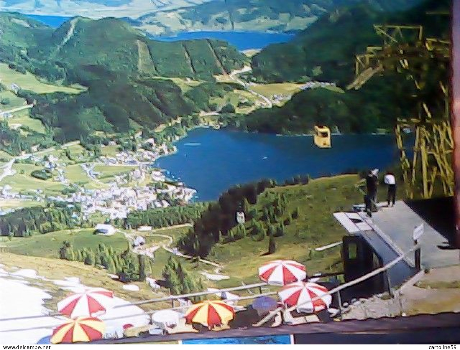 AUSTRIA  Seilbahn Zwölferhorn St. Gilgen Salzburger Land Sonnenschirme N1975  JU5397 - St. Gilgen