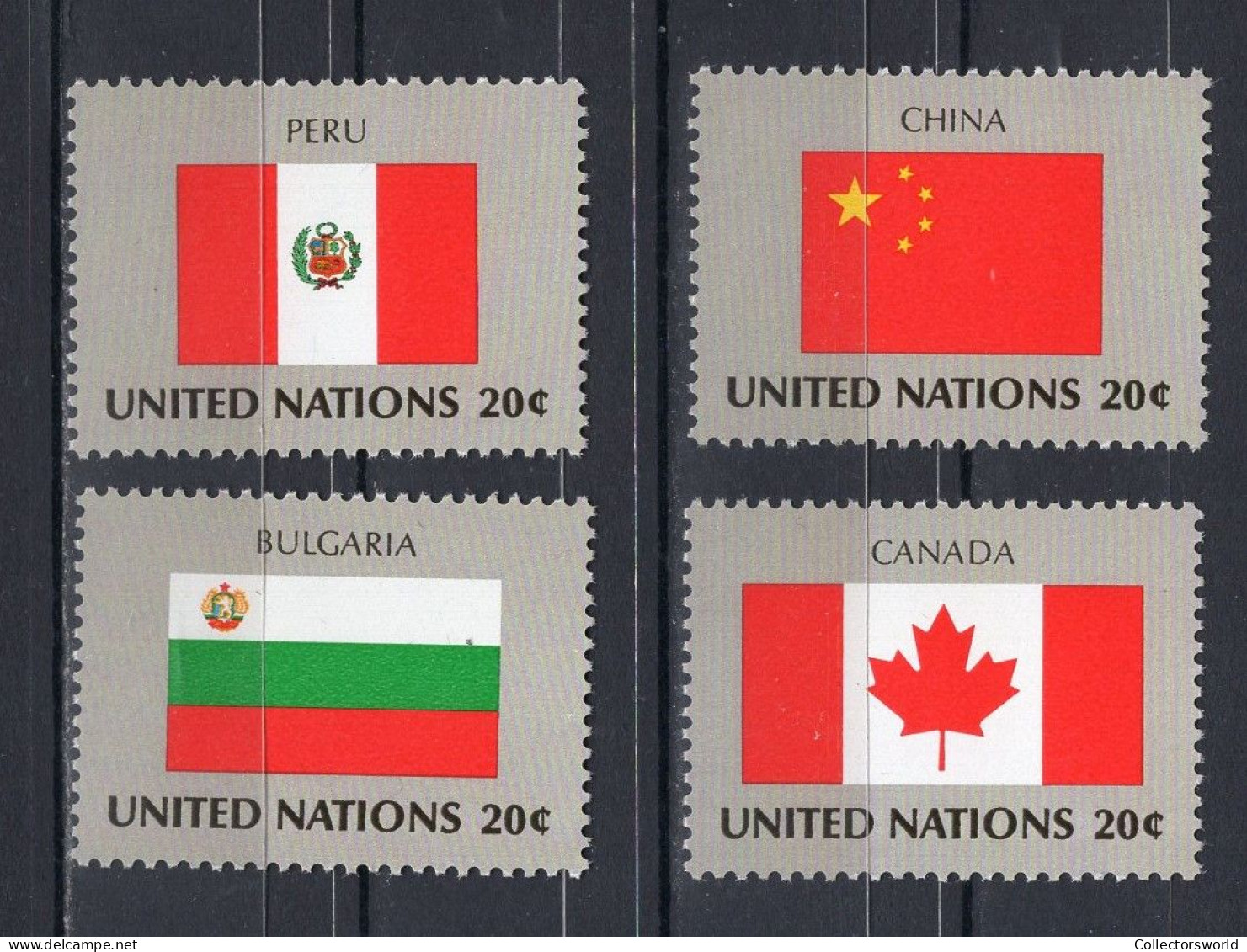United Nations UN New York Serie 4v 1983 Flag Serie Peru China Bulgaria Canada MNH - Unused Stamps