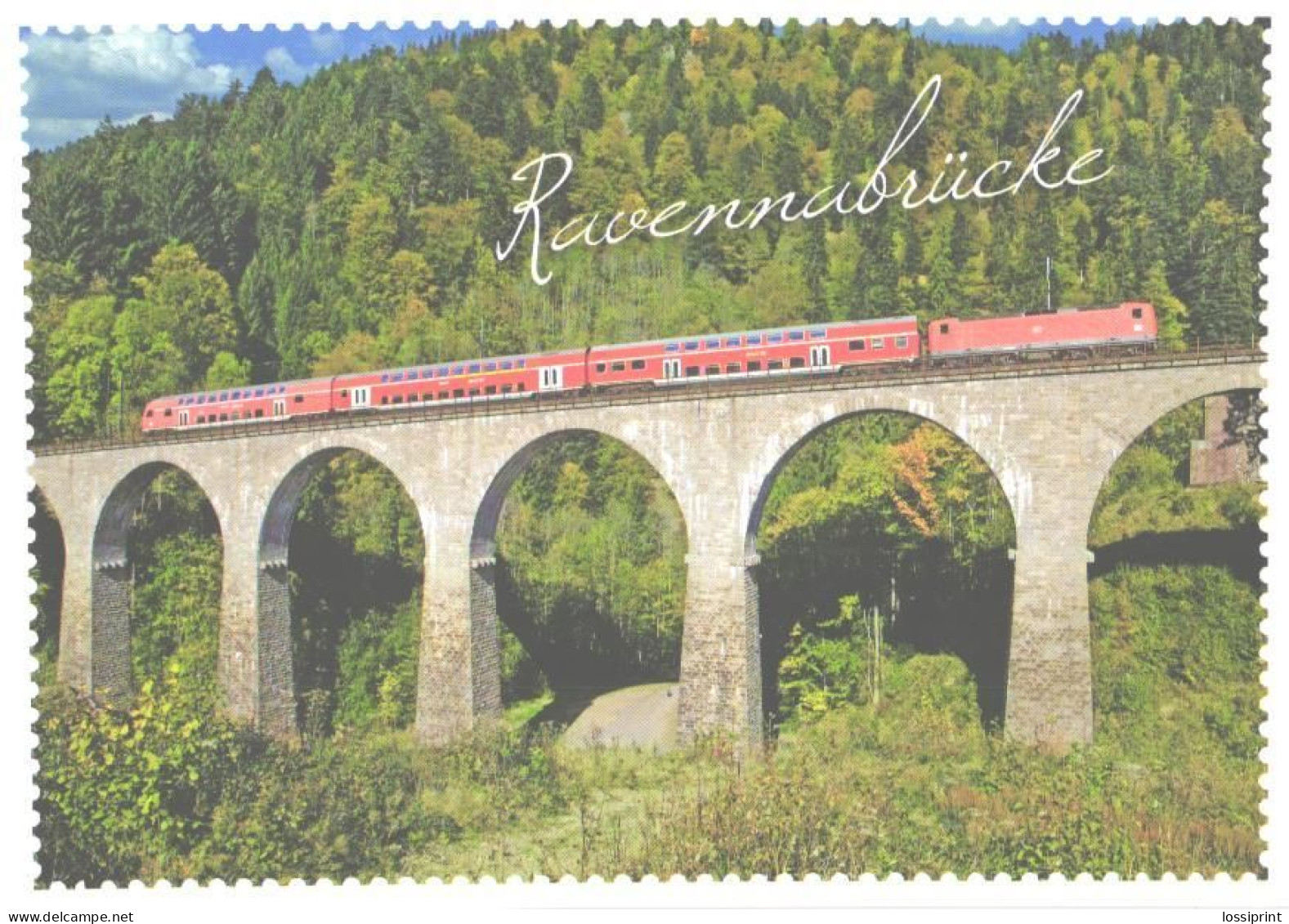 Germany:Ravenna Railway Bridge With Train - Kunstbauten