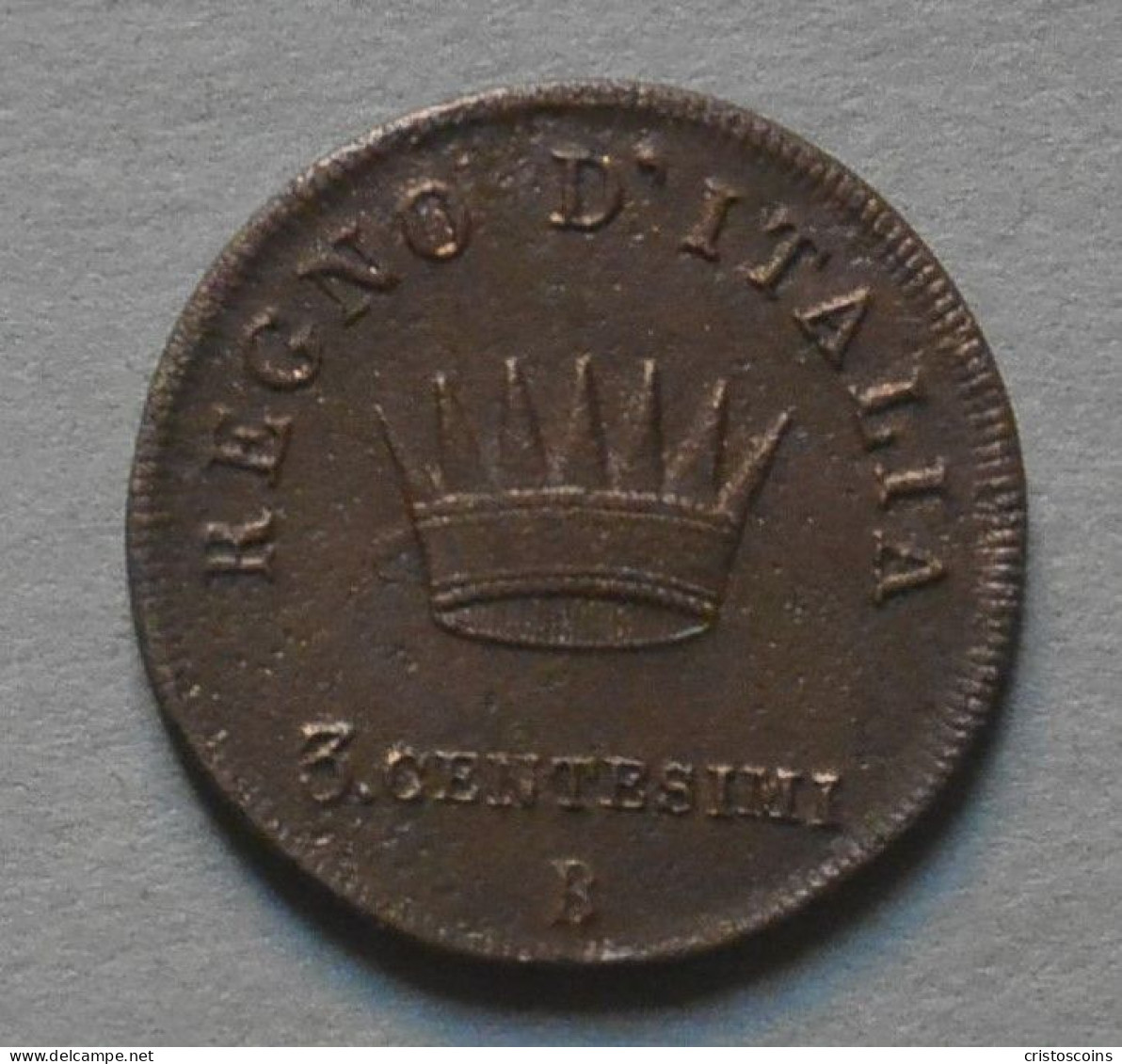 N.Bonaparte Re D'Italia 3 Centesimi  Bologna (1805-1814) C.2.1 (V858 - Andere & Zonder Classificatie