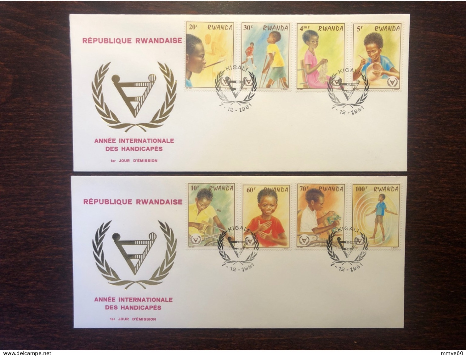 RWANDA  FDC COVER 1981 YEAR DISABLED PEOPLE HEALTH MEDICINE STAMPS - 1980-1989