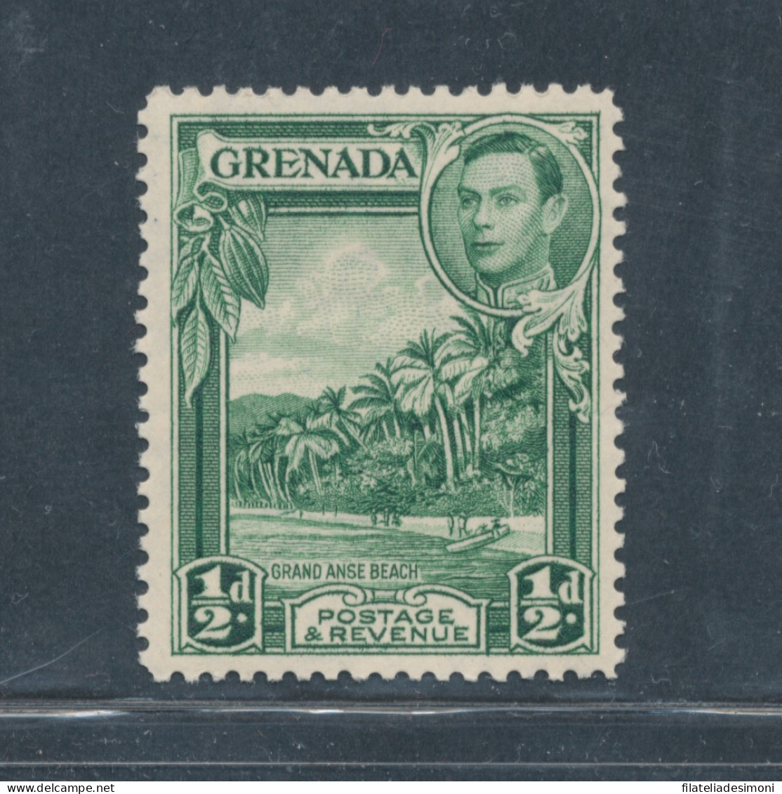 1938-50 Grenada, Stanley Gibbons N. 153, 1/2d. Yellow Green - MNH** - Other & Unclassified