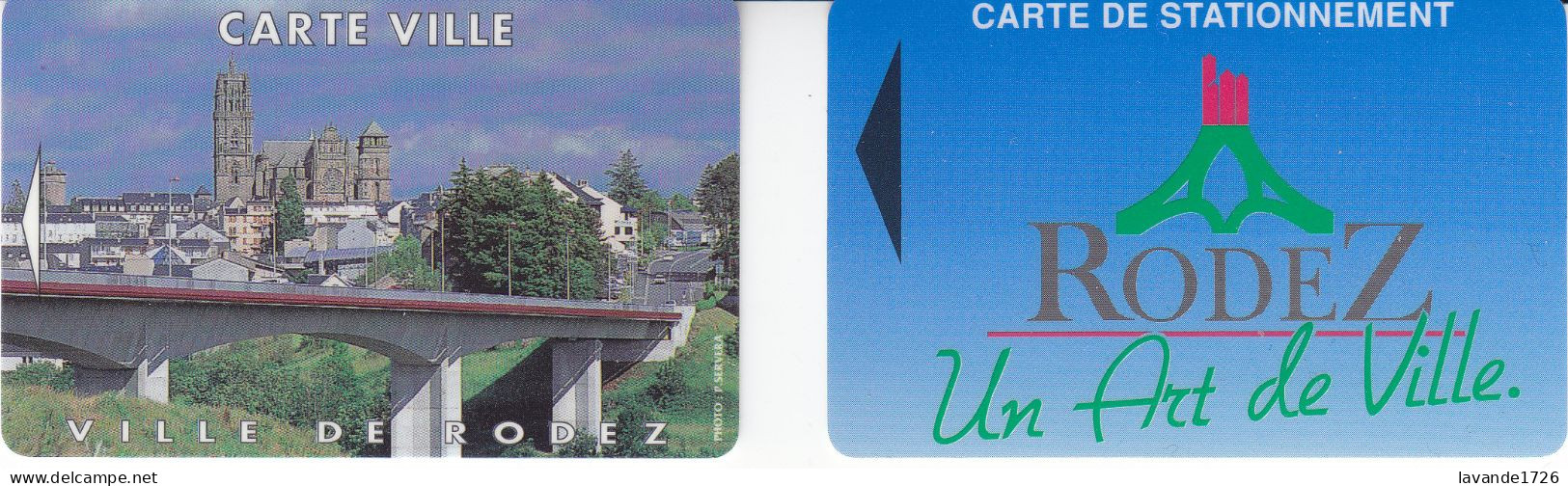 Lot De 2 Cartes De Stationnement Magnétique De RODEZ - PIAF Parking Cards