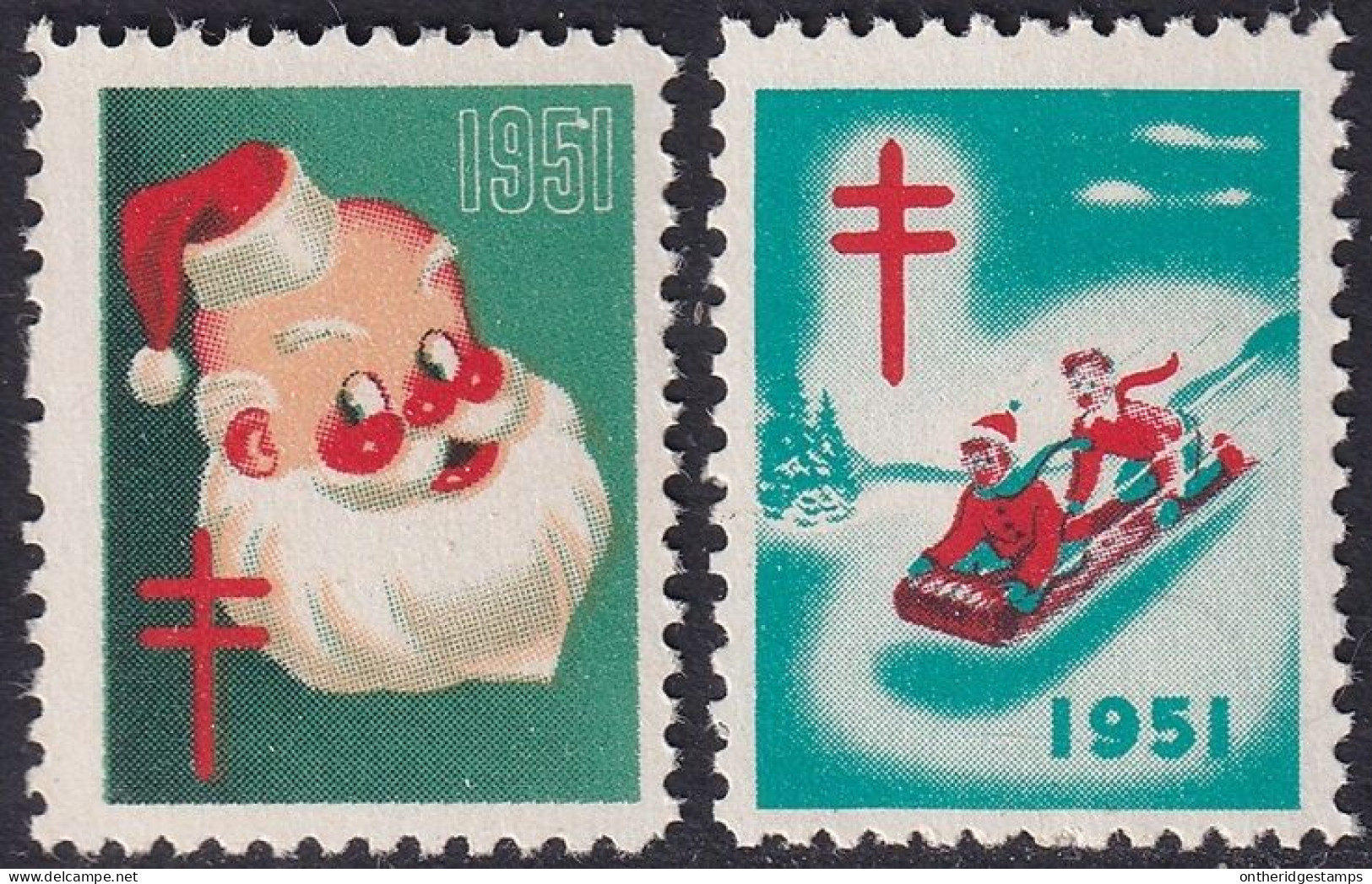 Canada 1951  Christmas Seal Set MNH** - Privaat & Lokale Post