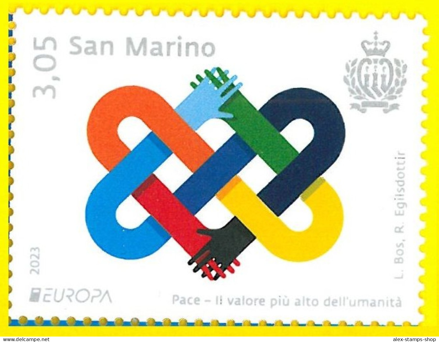 SAN MARINO 2023 Europa - Pace Il Valore Più Alto Dell’umanità - New Stamp - Unused Stamps