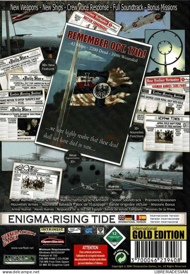 Enigma Rising Tide Chapter One 1937. Gold Edition. Versión Internacional. PC - PC-Games