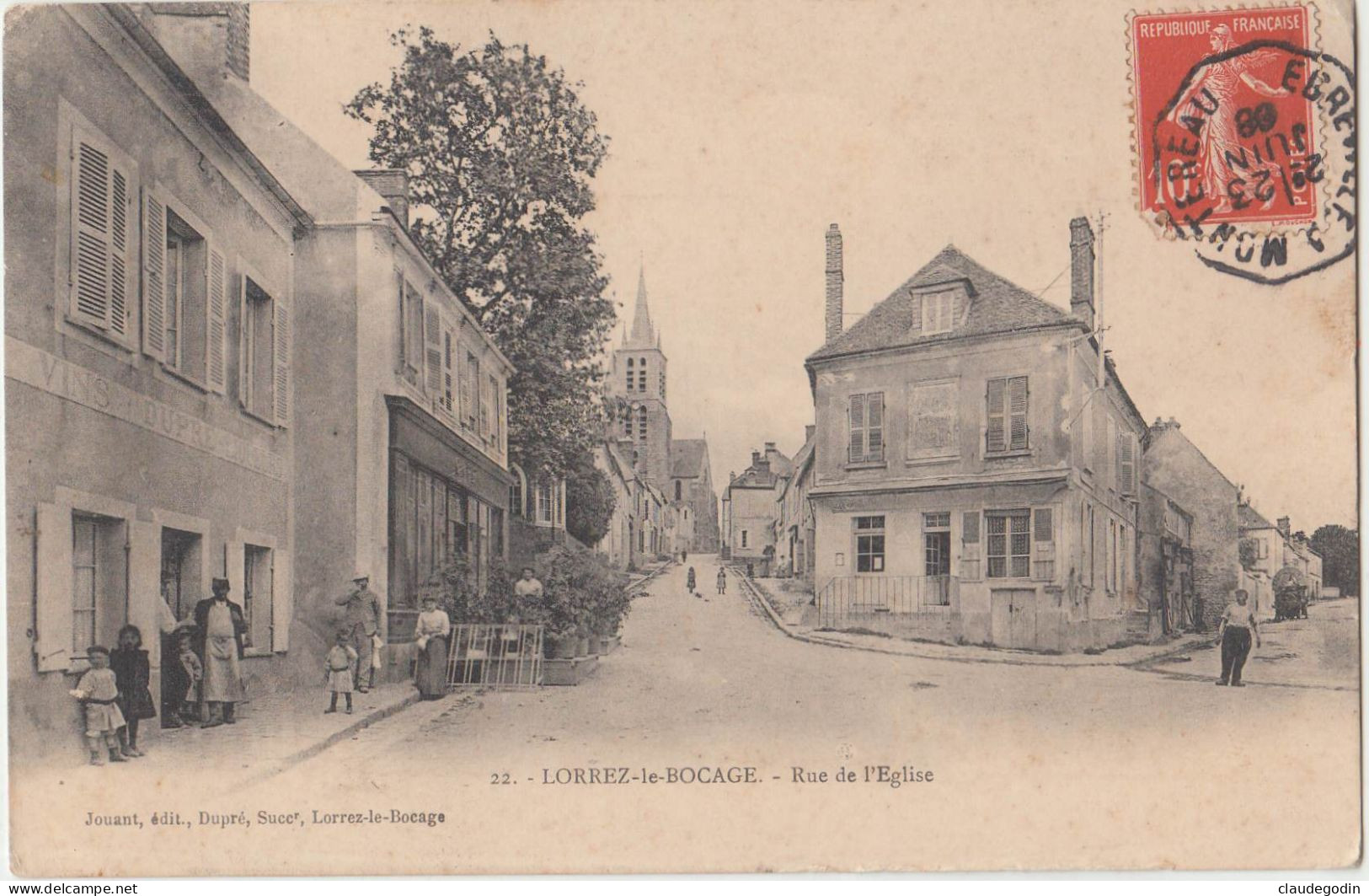 Lorrez Le Bocage, 77. Rue De L'Eglise. ;CPA Animée. Circulé , Timbrée. 2 Scans - Lorrez Le Bocage Preaux