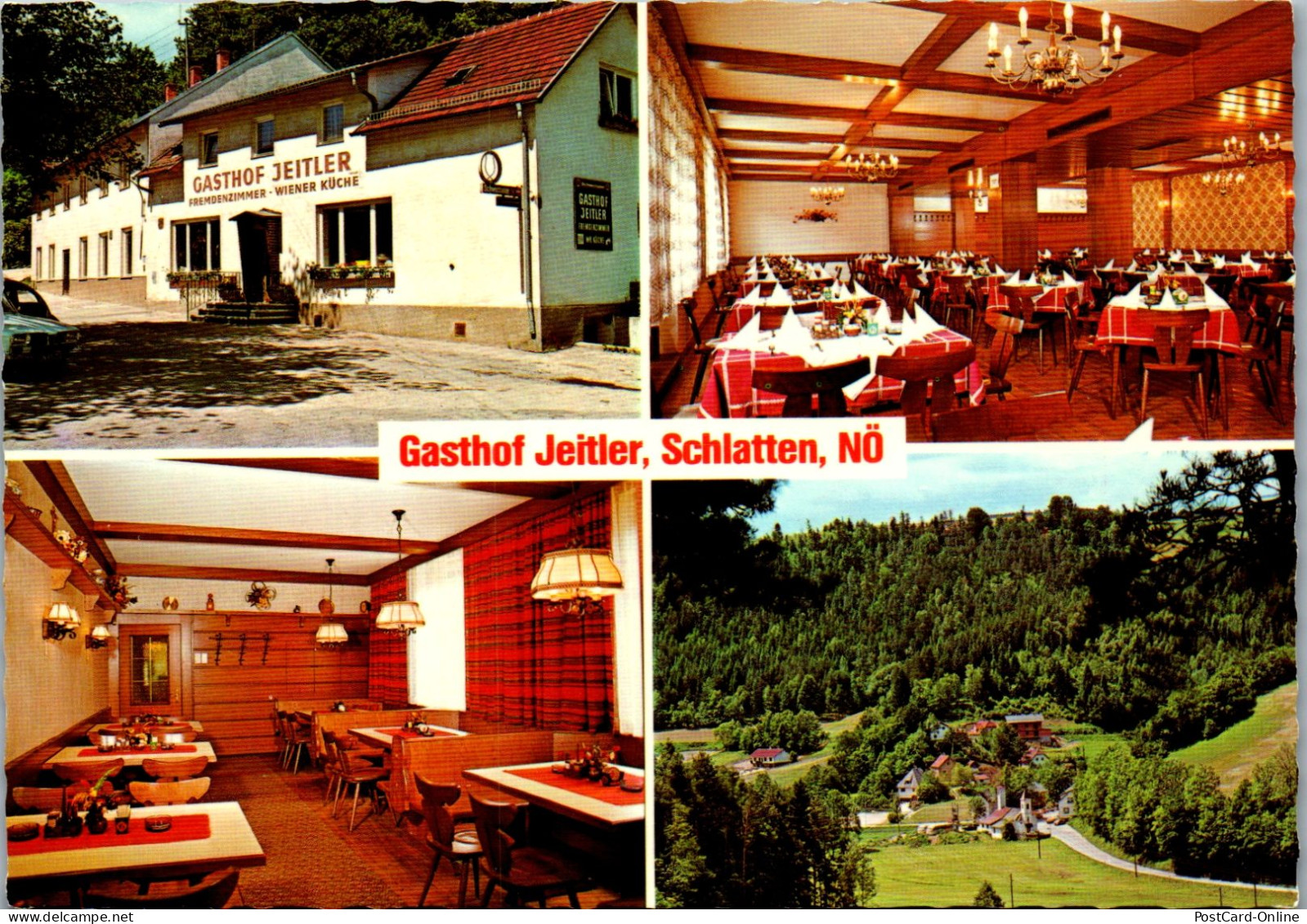 49152 - Niederösterreich - Bromberg , Schlatten , Gasthof Jeitler - Gelaufen 1983 - Wiener Neustadt