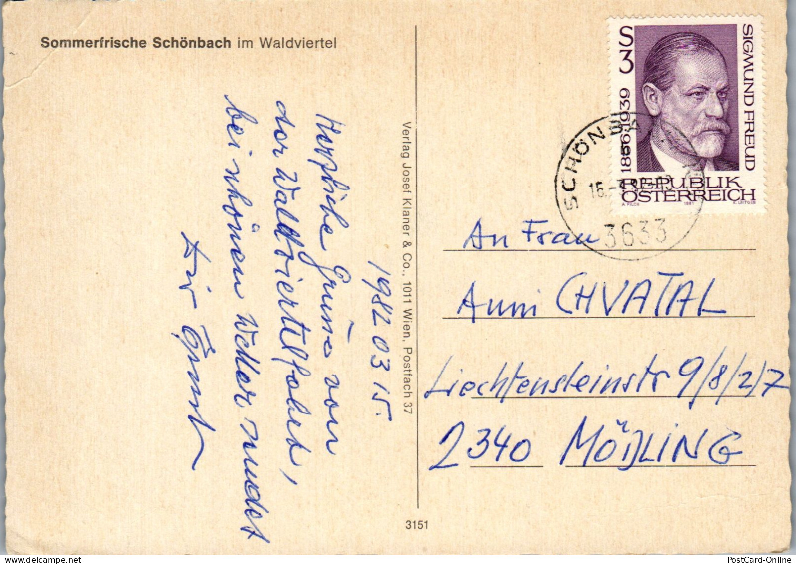 49144 - Niederösterreich - Schönbach , Im Waldviertel , Mehrbildkarte - Gelaufen 1982 - Zwettl