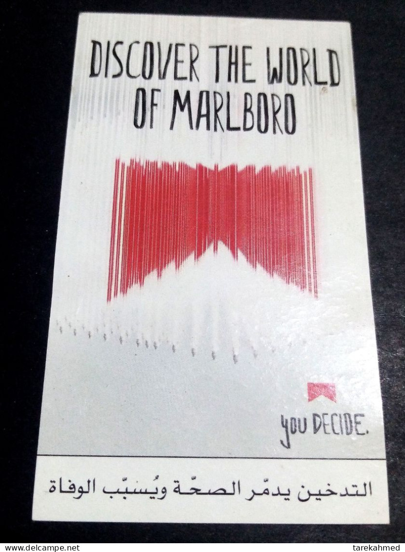 Egypt, Rare Marlboro Adv. Card, Discover The World Of Marlboro. - Autres & Non Classés