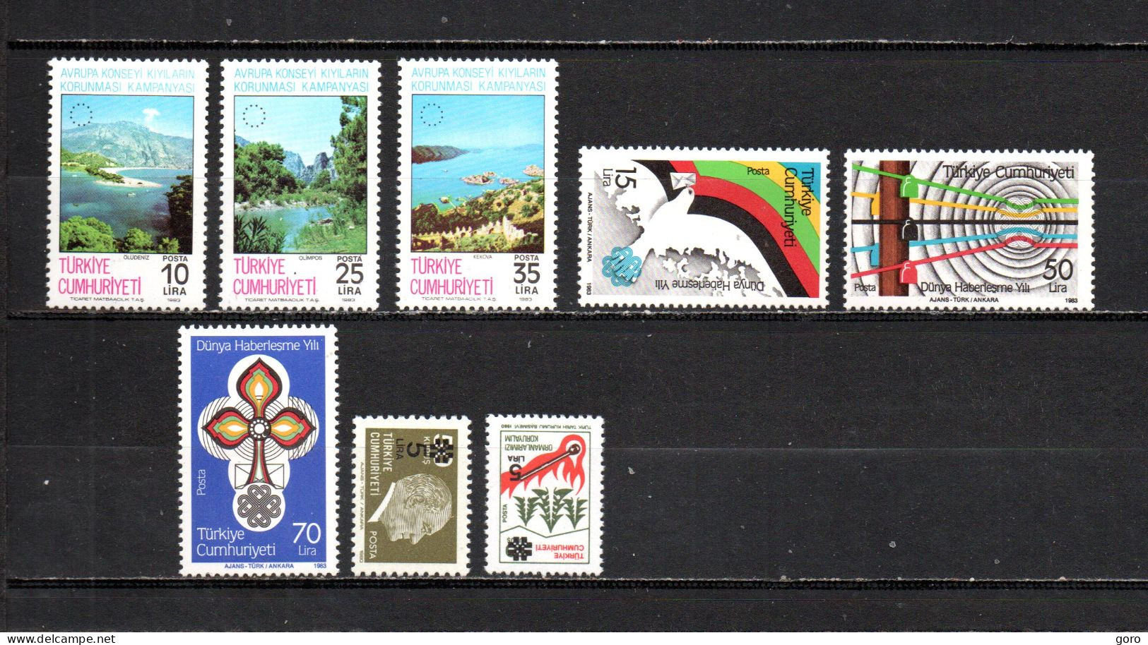 Turquía  1983  .-   Y&T  Nº   2398/2400-2401/2403-2404/2405   ** - Ungebraucht