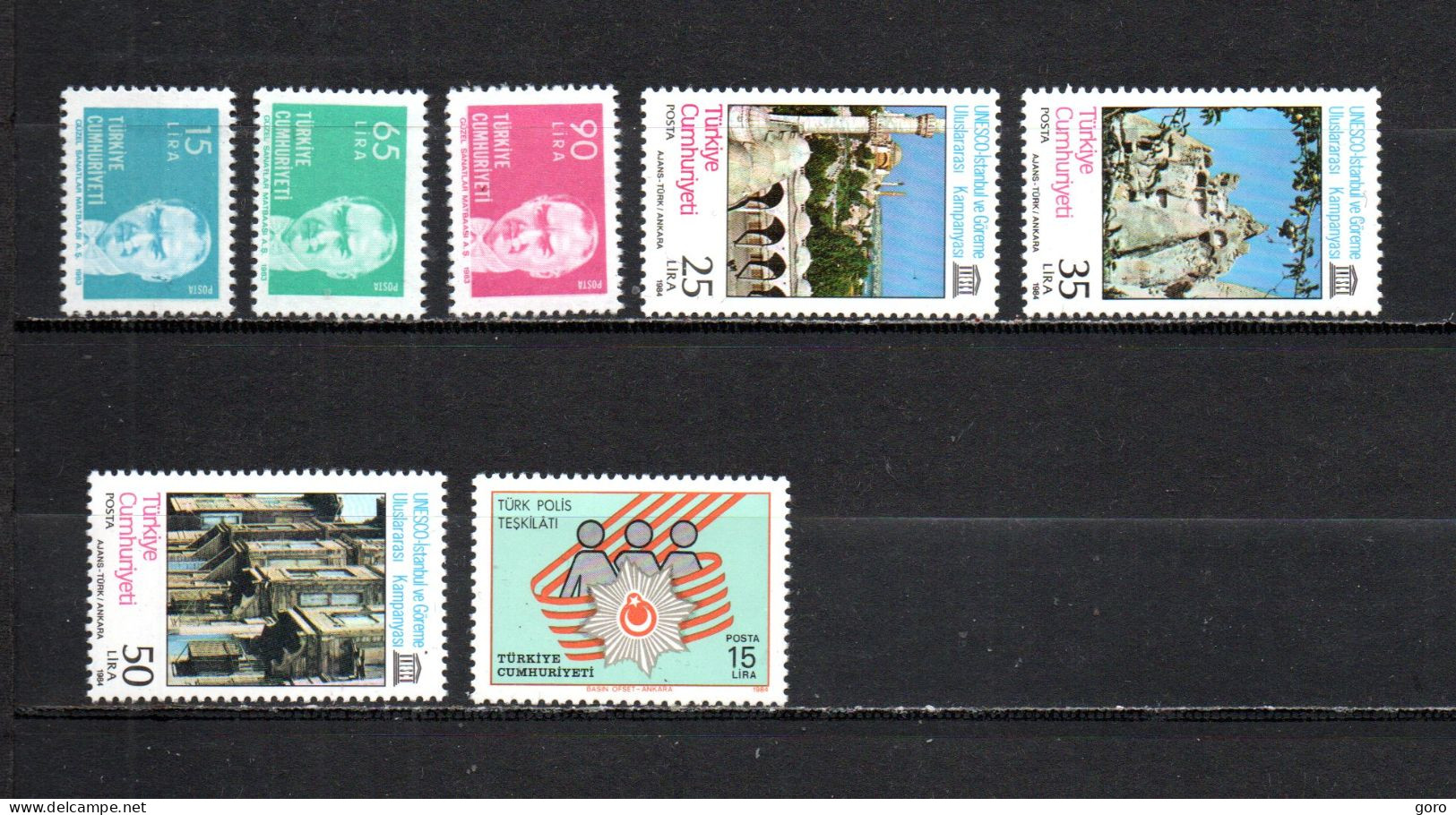 Turquía  1983-84  .-   Y&T  Nº   2418/2420-2421/2423-2424   ** - Nuevos