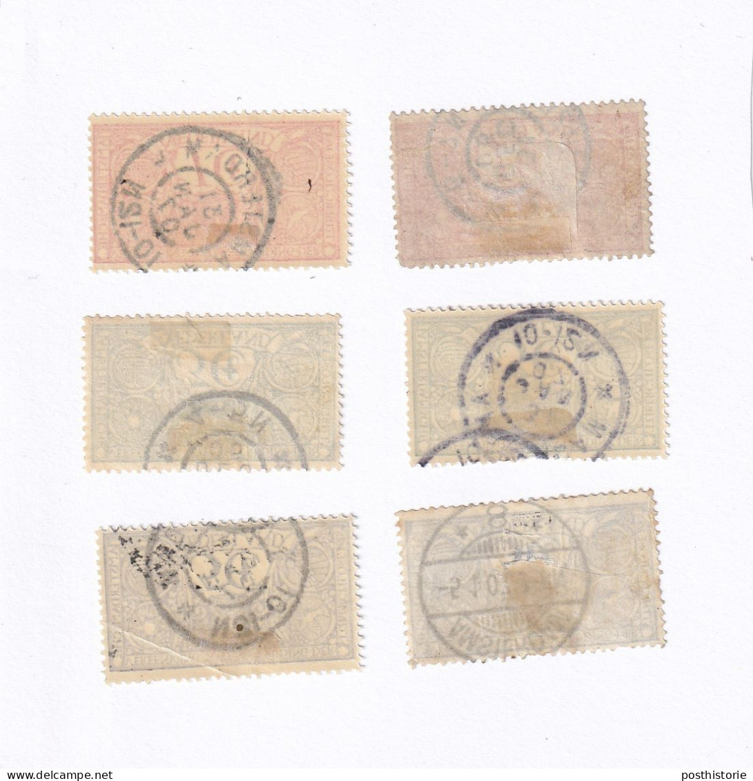 2x TBC Zegels Waar Onder 5 Cent 5 Jan 1907 (Amsterdam Martin *8*)  NVPH 84/86 - Usati