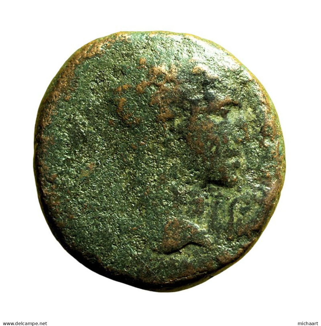 Roman Provincial Coin Synnada Phrygia AE17mm Augustus / Zeus Seated Rare 04039 - Röm. Provinz