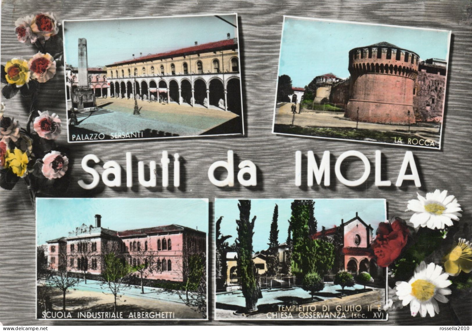 CARTOLINA 1961 ITALIA BOLOGNA IMOLA SALUTI VEDUTINE Italy Postcard Italienische Ansichtskarten - Imola