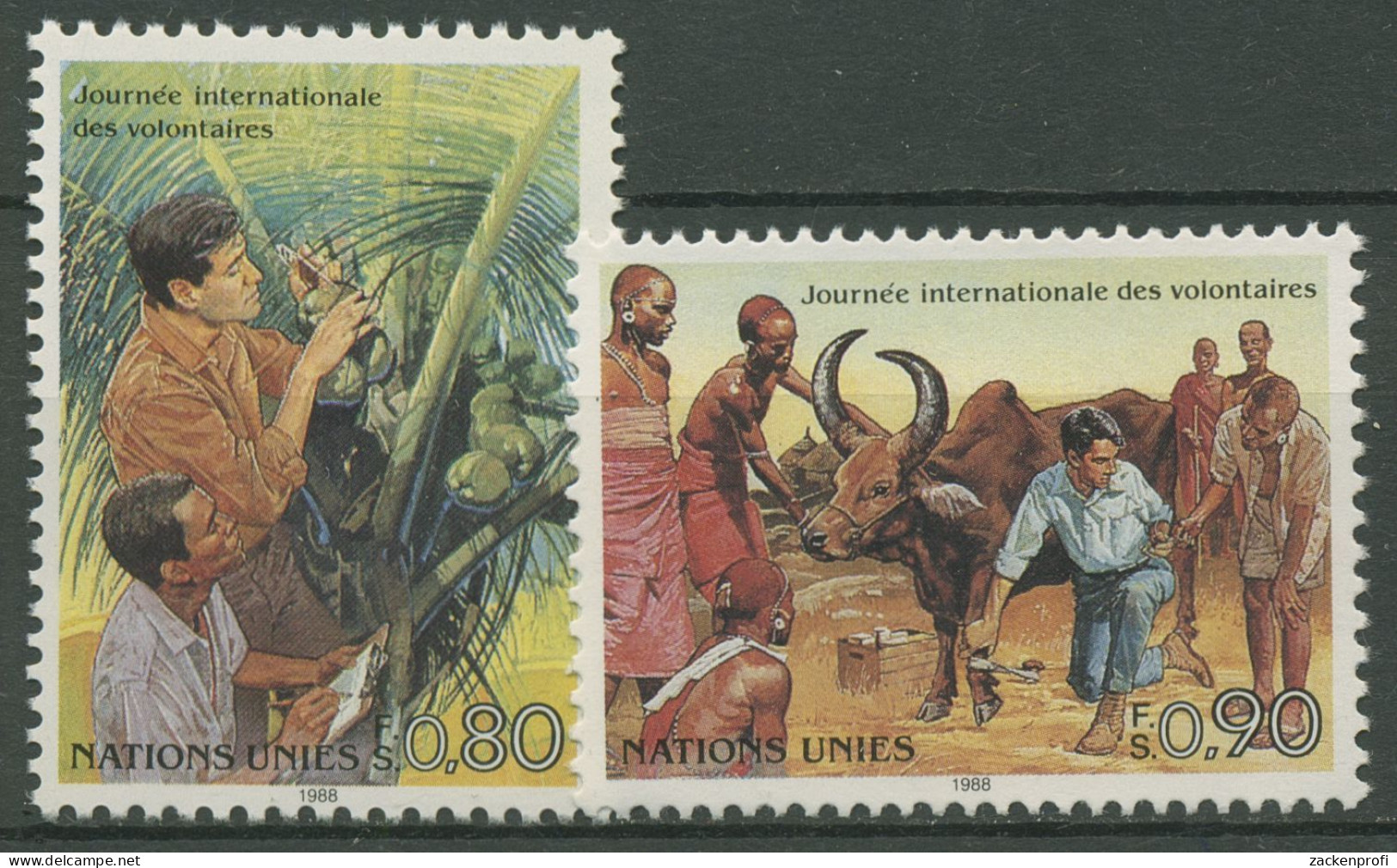 UNO Genf 1988 Tag Des Entwicklungshelfers Landwirtschaft 167/68 Postfrisch - Unused Stamps